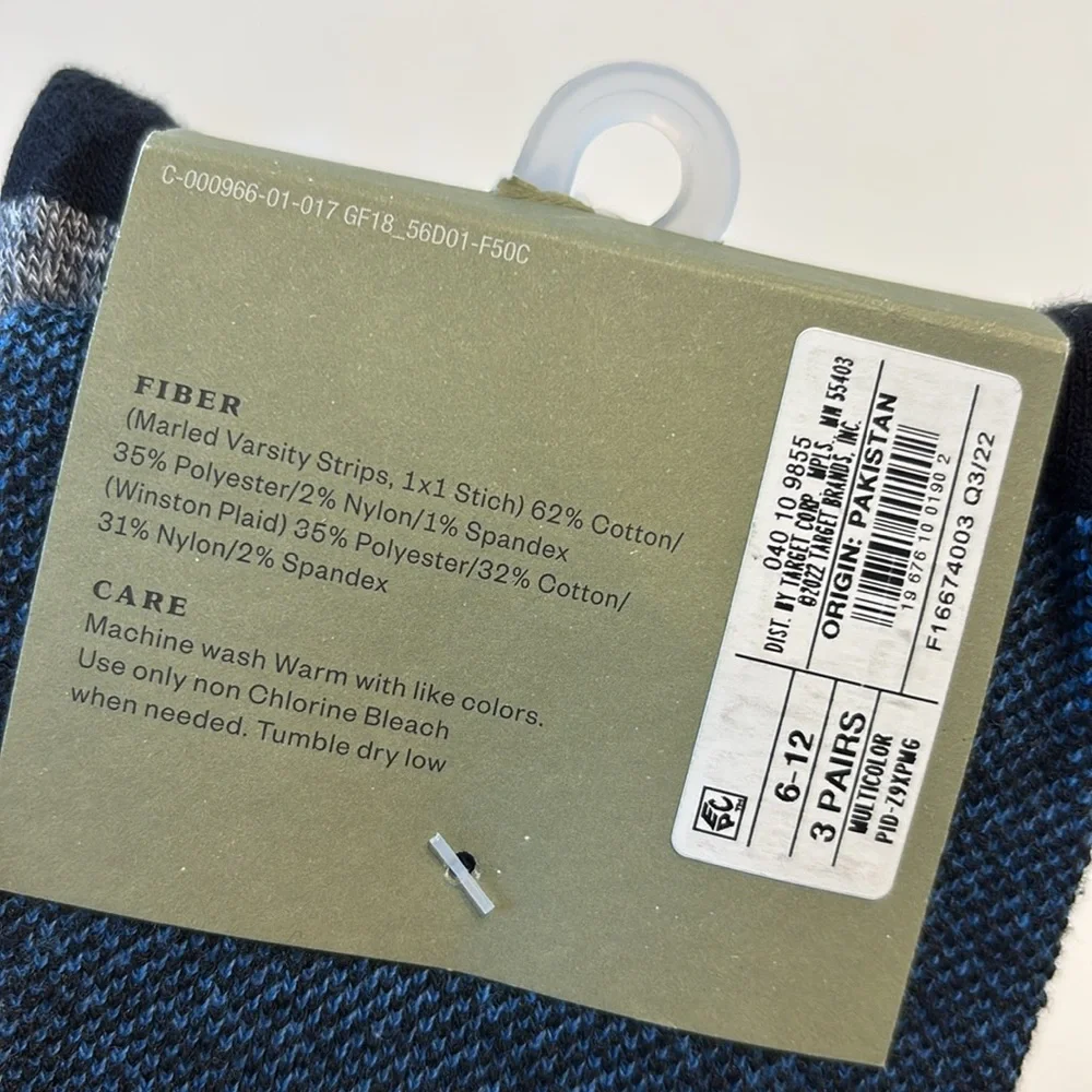 Goodfellow & Co. Men's 3 Pack Cozy Crew Socks